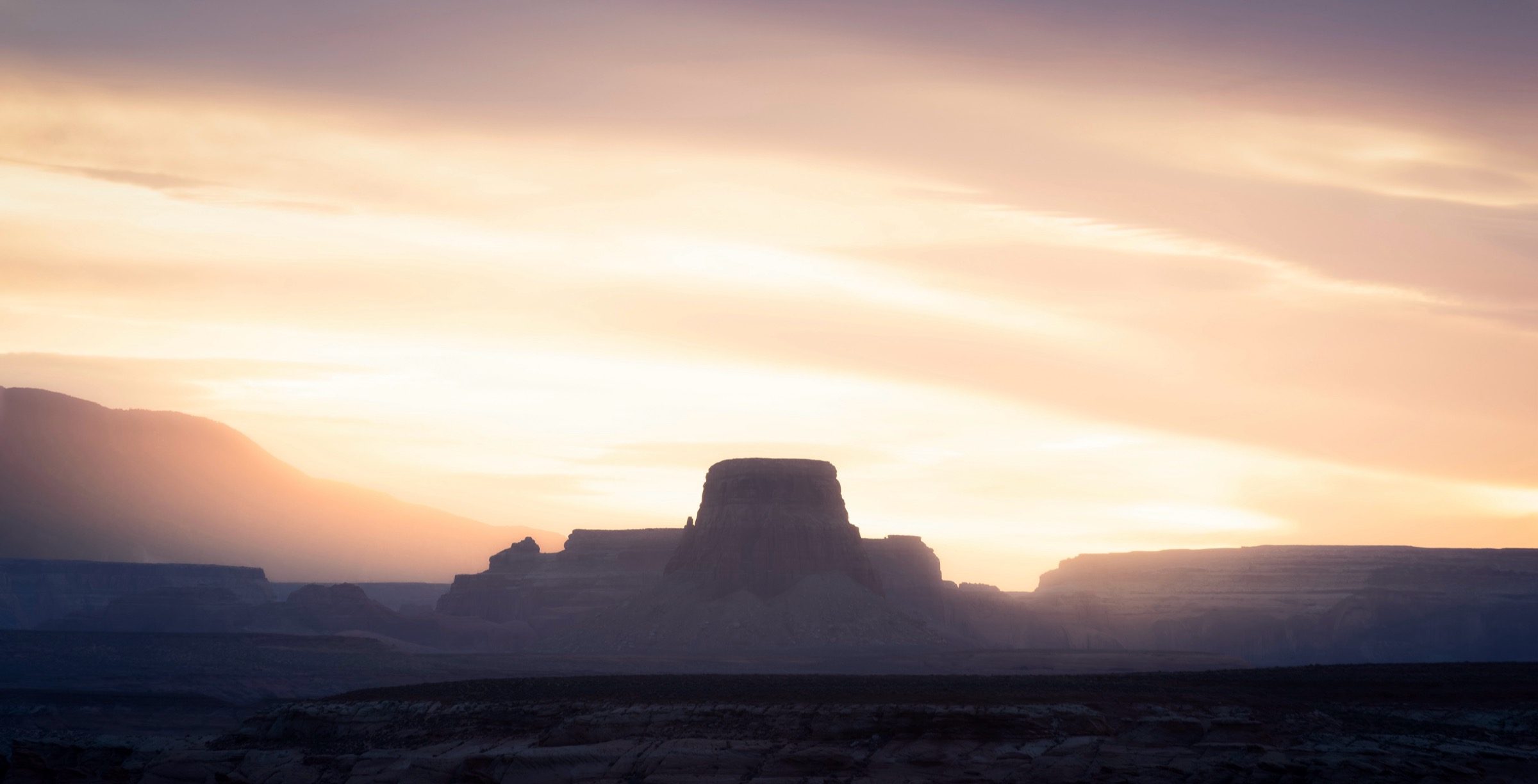 Distant Glow at Lake Powell