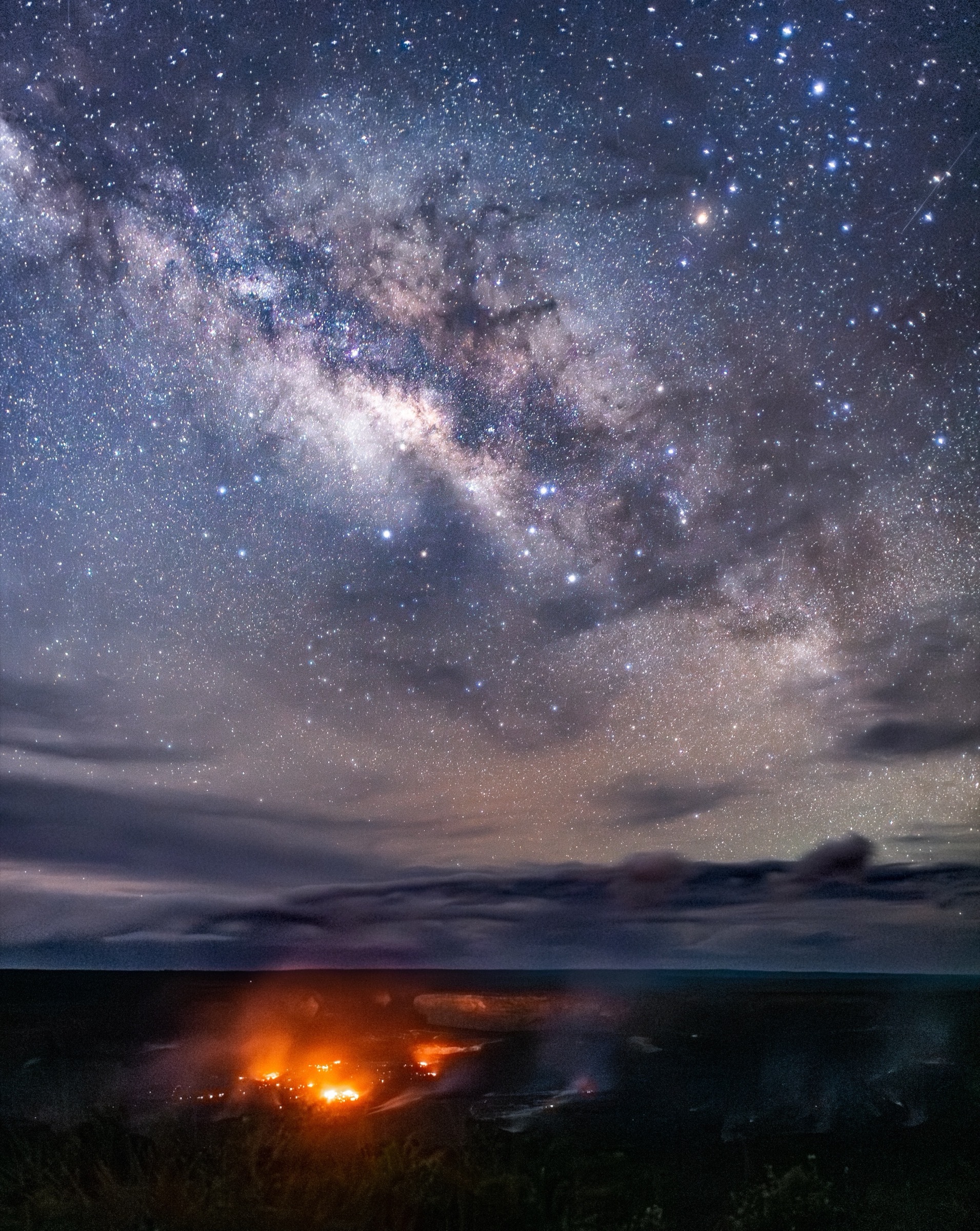 Milky Way over Kilauea Caldera