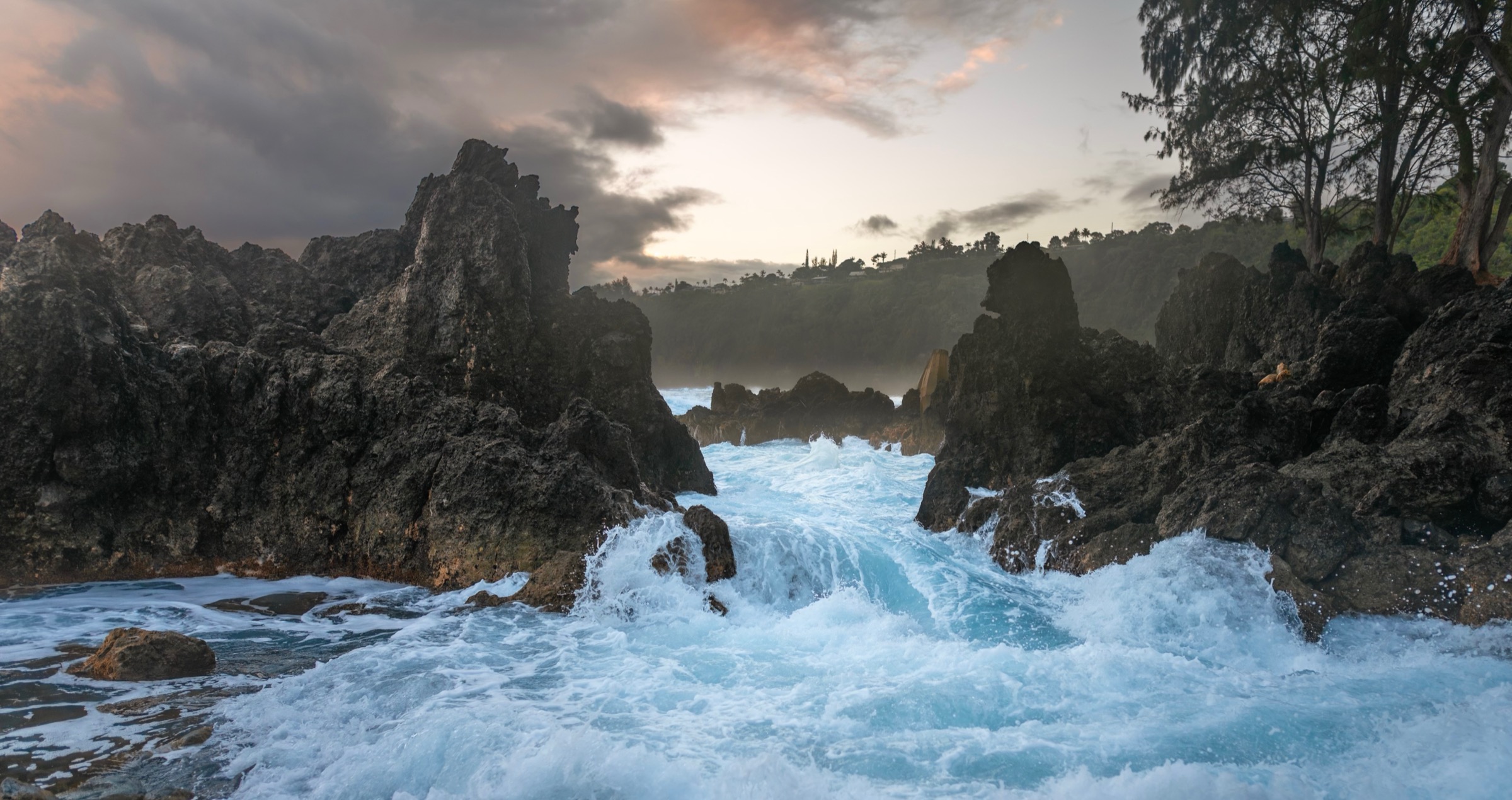 Sunrise at Laupahoehoe Point